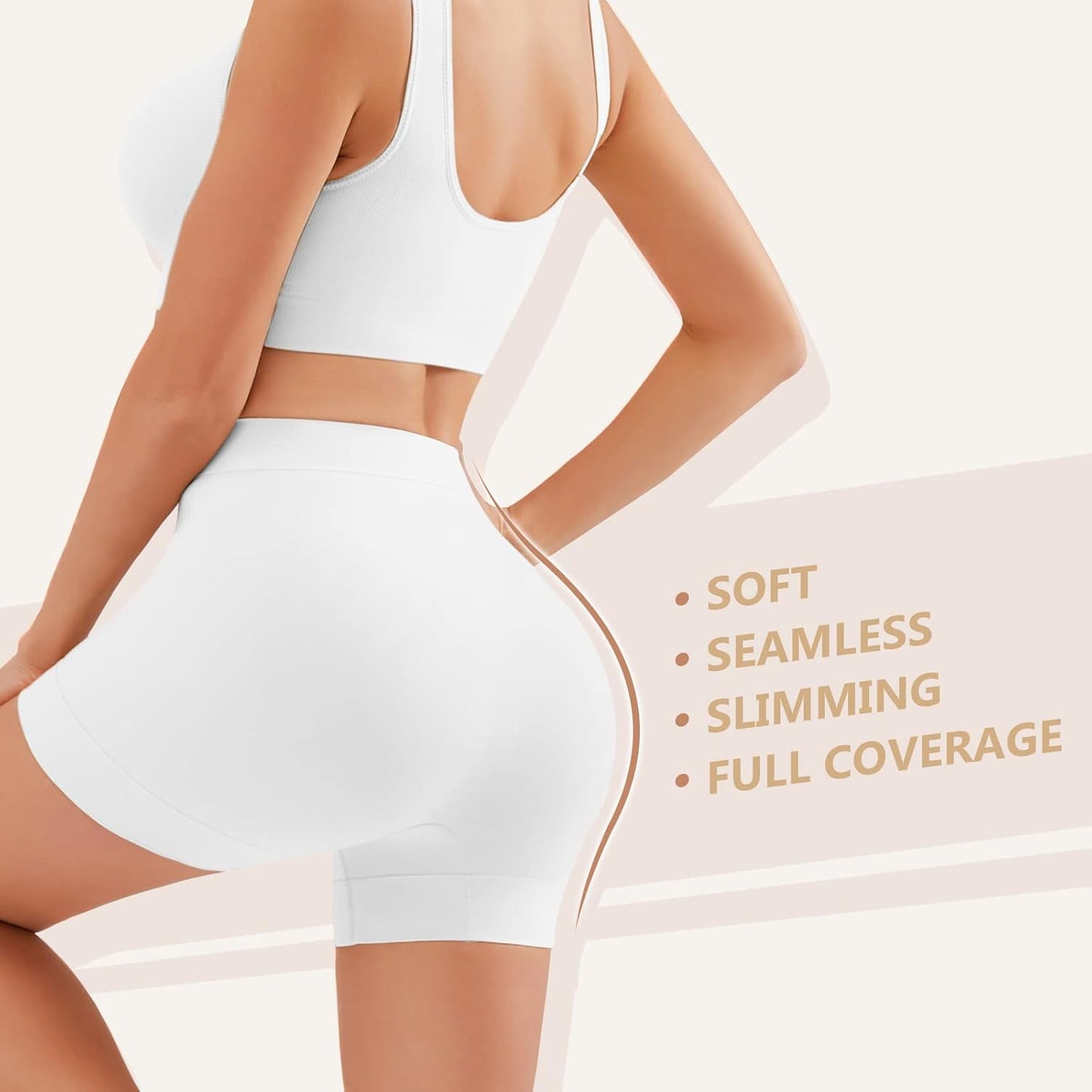 YADIFEN Slip Shorts - Smooth Anti-Chafing Boyshorts for Women | Seamless Yoga Underwear