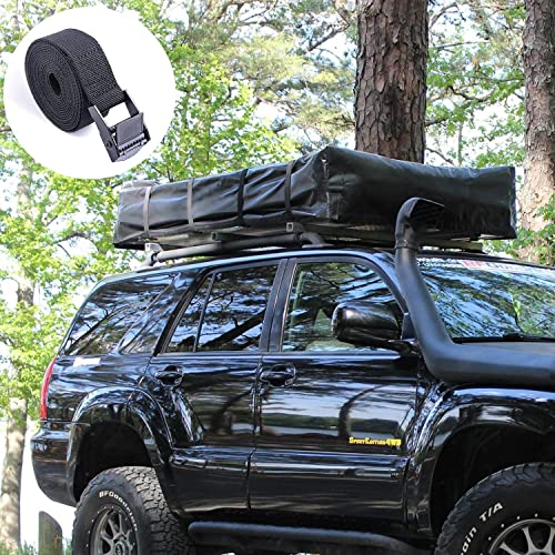 Heavy Duty Tie Down Straps - 2Pcs Cam Buckle Straps 6.5ft Black