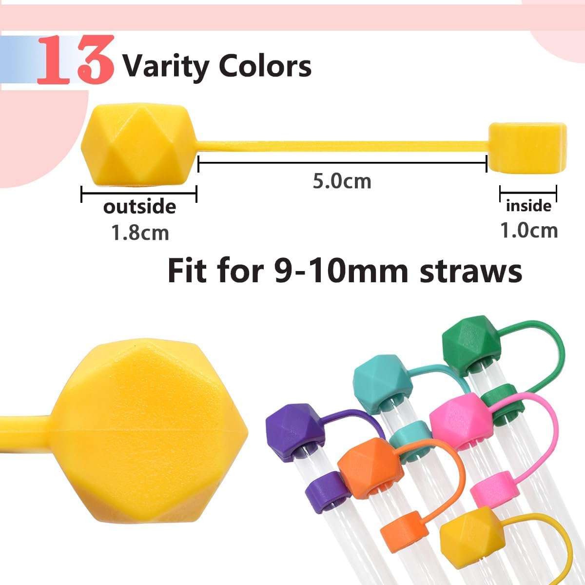 Skiennix 26 PCS Straw Covers - Durable Cap Set for Stanley 30 & 40 Oz Tumblers | 10 MM Straw Toppers