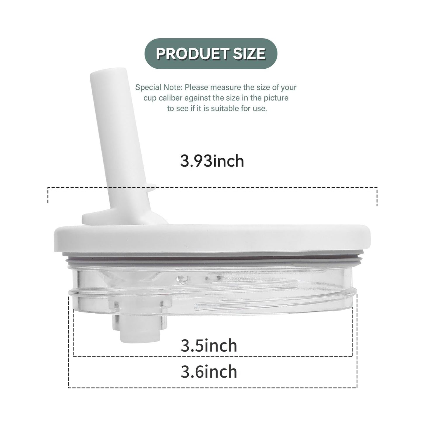 owmoer 2-Pack Replacement Lids for Stanley Cup 40 oz Quencher with Straw, Spill Proof and Leak Resistant Tumbler Lids, BPA-Free Detachable Covers Compatible with Stanley H2.0, White + Black