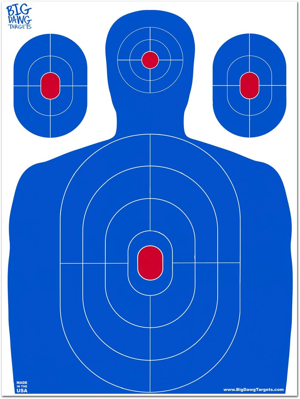 Skiennix Blue Silhouette Reactive Splatter Target - 18 X 24 Inch for Precision Shooting