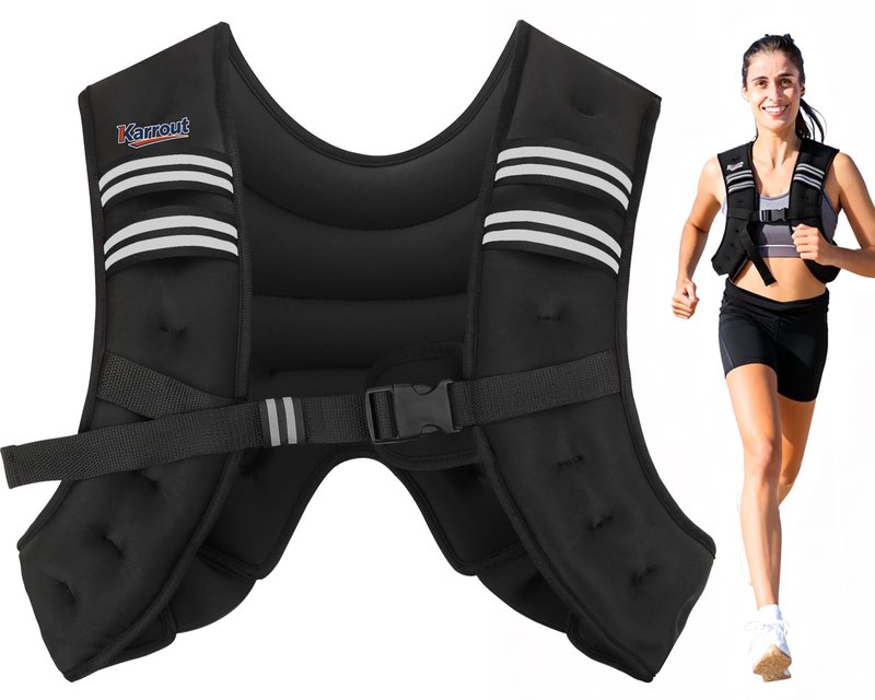Weighted Vest for Women Men Kids 12lb Body Weight Vests with Reflective Stripe and Adjustable Buckle for Running, Strength Training, Jogging, Walking，Training Workout