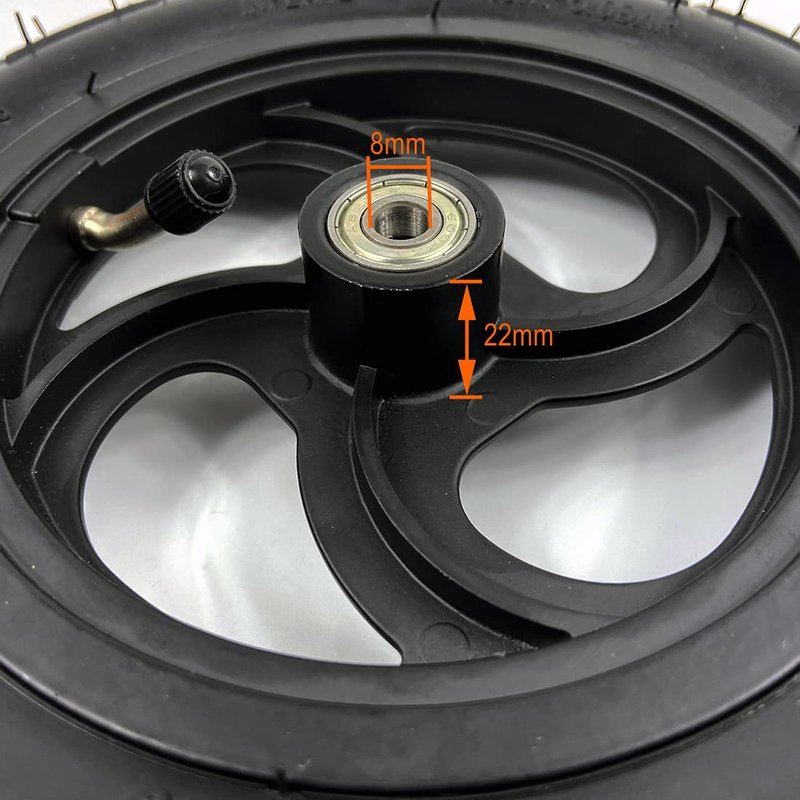 8" Pneumatic Wheel With Inner Tube For Kickscooter Scooter Wheel Size 8x1 1/4 Aluminium Alloy Hub 32mm Width Wheel With Bearings
