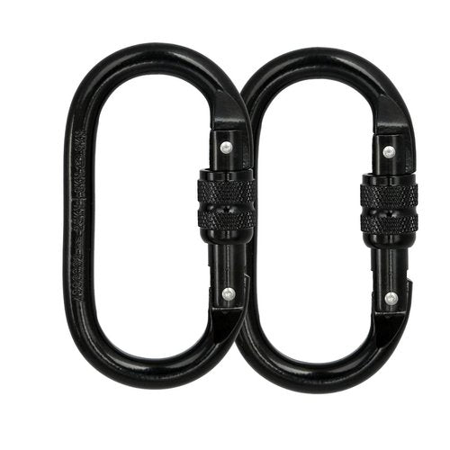 Heavy Duty Locking Climbing Carabiner Clip CE Rated 25 kN 5600 LB Rugged Terrain Approved Industrial Strength Twist Lock Carabiners Clips for Rigging, Ropes, Hammocks, Camping