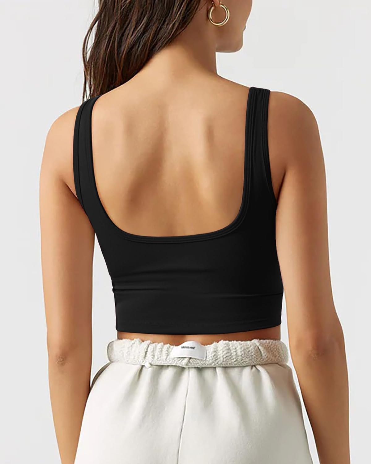 SUUKSESS Sports Bra - Sweetheart Neckline Padded Crop Tank Top for Women | Comfortable Workout Wear