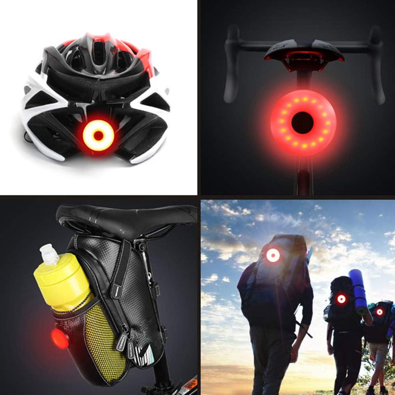 WASAGA USB Rechargeable Bike Tail Light - IPX5 Waterproof, Ultra Bright LED, Cycling Accessories (Grey)