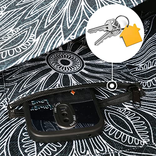 Yoga Mat Bag - Long Tote with Pockets for Mats - Mandala Black
