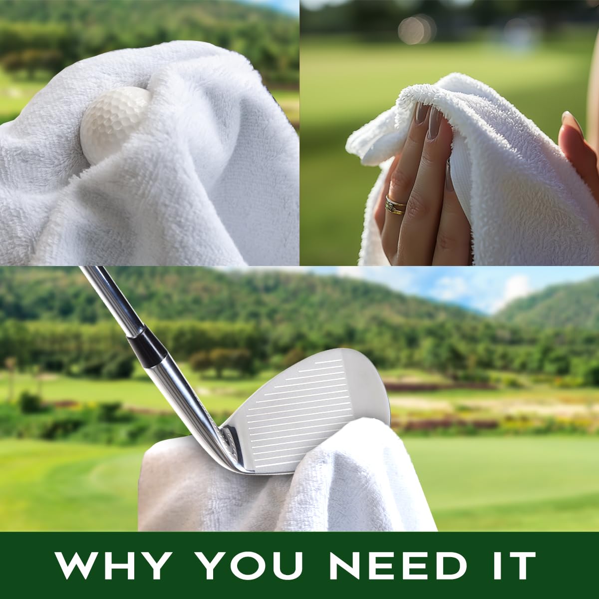 rofiowa Best Uncle by Par Polyester and Cotton Blend Printed Golf Towel, Funny Golf Accessories for Men, Golf Gift for Golf Fan Uncle, Golf Lover Birthday Gift (OGT038)
