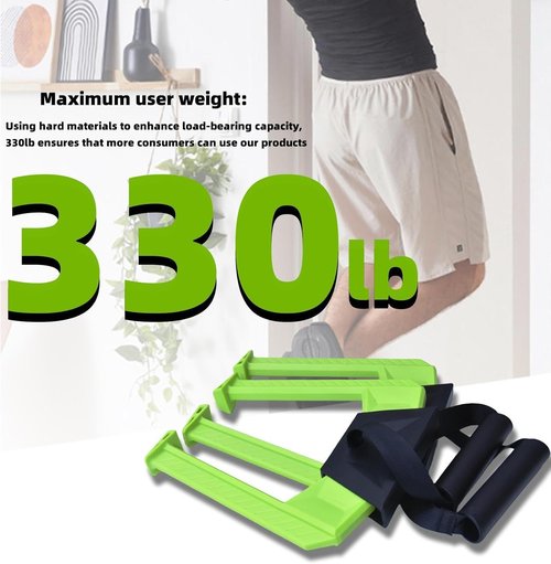 Portable Pull Up Bar - Adjustable Doorway Home Gym with 330lbs Capacity - No Screw Installation for Workout Anywhere - Lightweight Travel Fitness Equipment，green