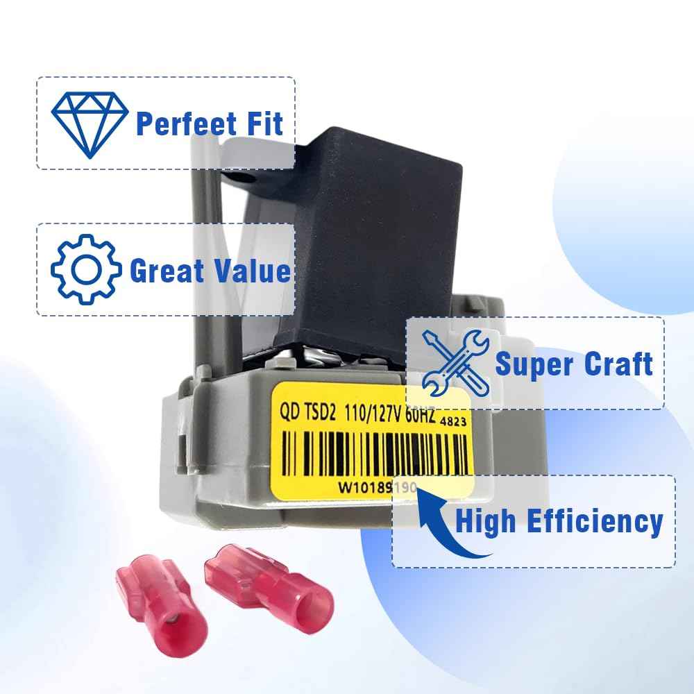 FUZIDDN Refrigerator Start Relay Kit | Universal Replacement for Whirlpool W10448874, W10197428, W10662129 | Replacement for W10350564, 241527803, 241941005 | Corrosion-Resistant & 5-Year Warranty