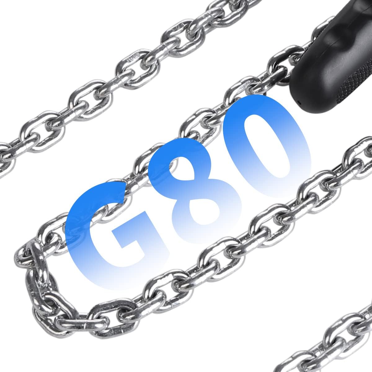 Amarite Mini Hand Lever Chain Hoist -0.25t 550lbs Come Along Chain Block with Alloy Steel G80 3M 10ft Chain-Light Weight Portable Mini-Puller Hoist 1/4 Ton Lifting Capacity, 10 Ft Lifting