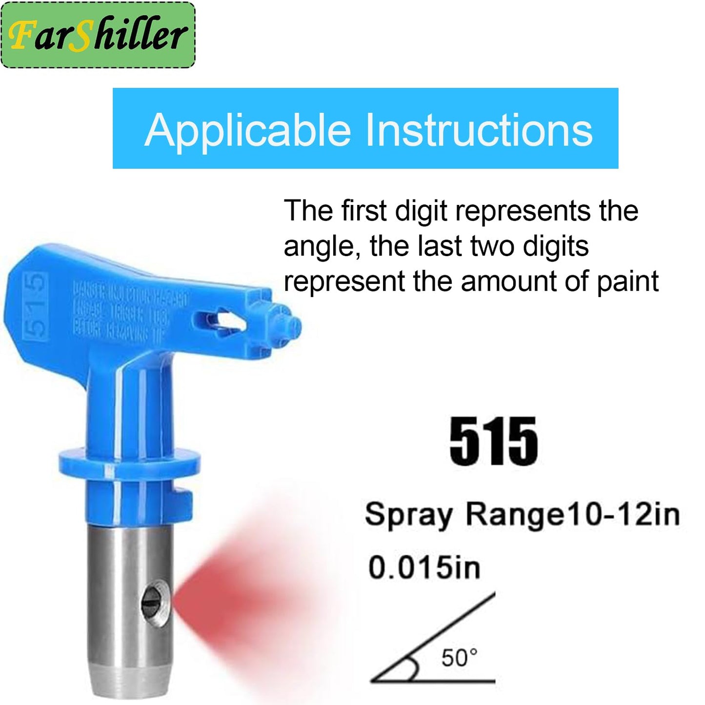 Spray Tip Nozzle 515 Airless Paint Sprayer Tips for Airless Sprayer