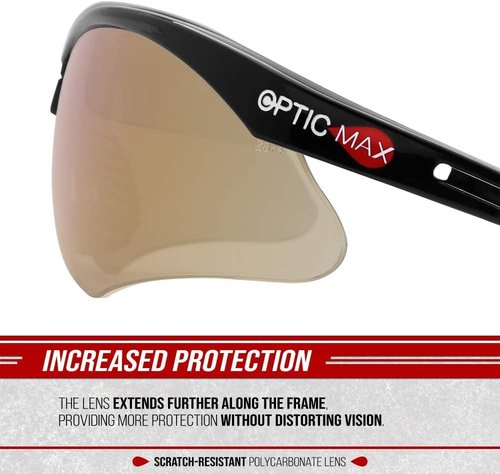 Glove Station Optic Max Safety Glasses - Scratch-Resistant Eye Protection for Hunting & Construction