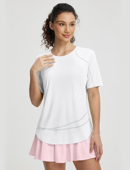 Baleaf Women's Sun Shirt - Short Sleeve UPF 50+ UV Protection | Quick-Dry Lightweight Workout Top for Hiking & Running