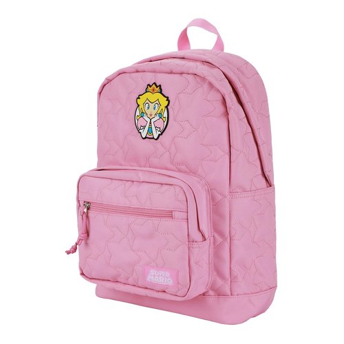 Bioworld Super Mario Brothers Princess Peach 17" Quilted Adult Backpack