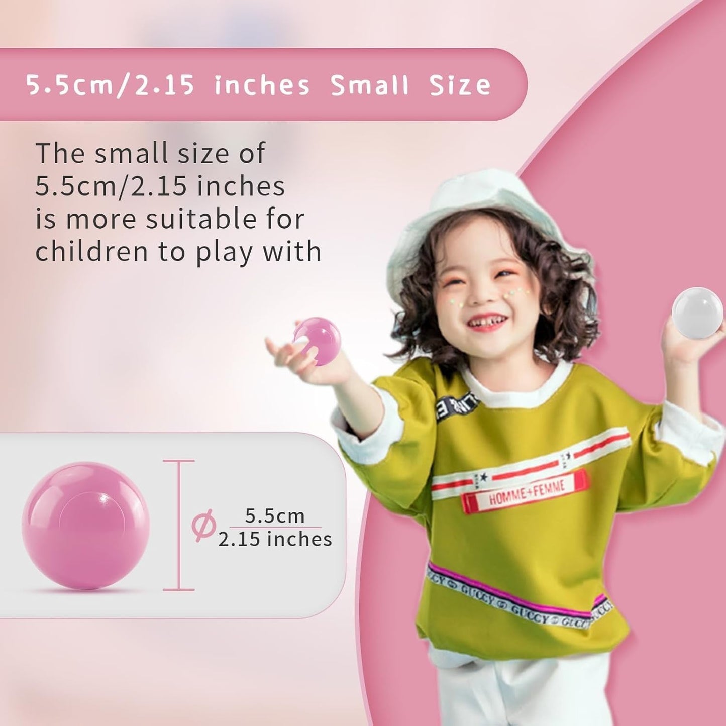 Ocean Ball Pit Balls - 50 Pack, 2.2 Inches, BPA-Free Plastic for Safe Playtime Fun