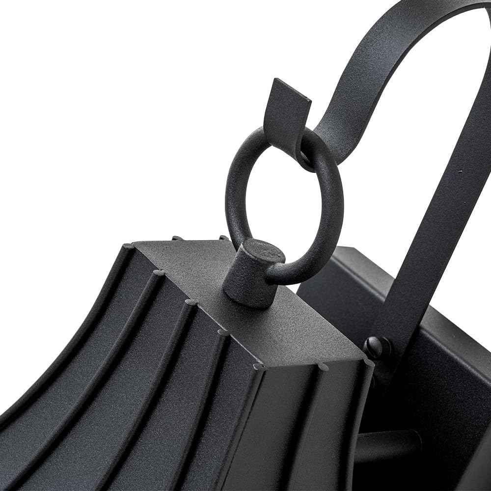 Large Outdoor Wall Sconce, Mate Black Exterior Light Fixtures for House, Waterproof Outside Porch/Patio Lights Wall Mount, with Clear Glass, White Candelabra, Perfect for Garage, Entryway