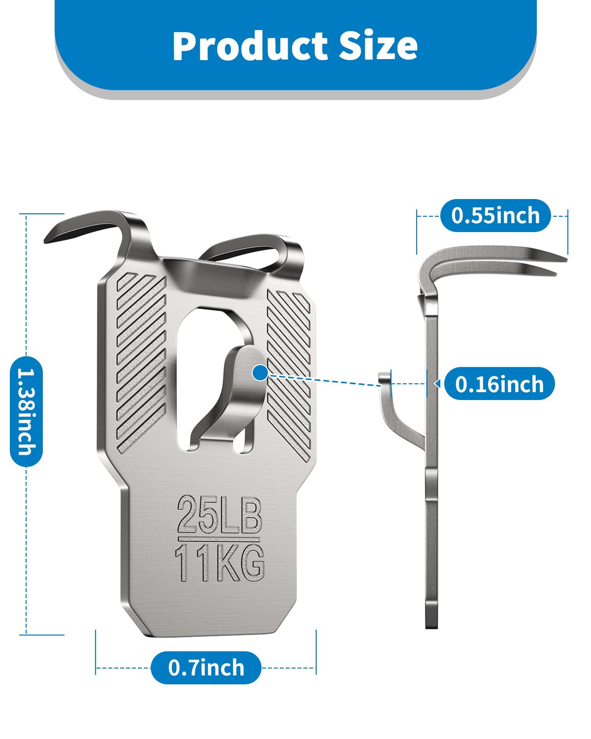 (ApeBest) 25 lb Claw Picture Hangers for Drywall：10Pcs Heavy Duty Wall Picture Frame Hanging Hooks - No Damage Mirror Photo Poster Painting Art Sawtooth Wire D Ring Hanger Kit for Room Office Decor