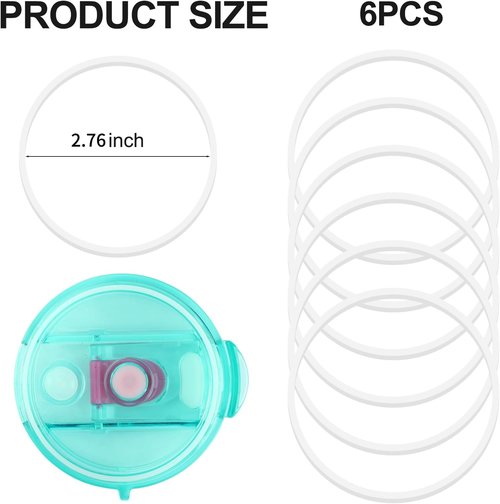 Joshey Tumbler Lid Replacement - BPA-Free Silicone Seal for Reduce Kids Coldee Mug | 6-Pack, 14 oz & 18 oz