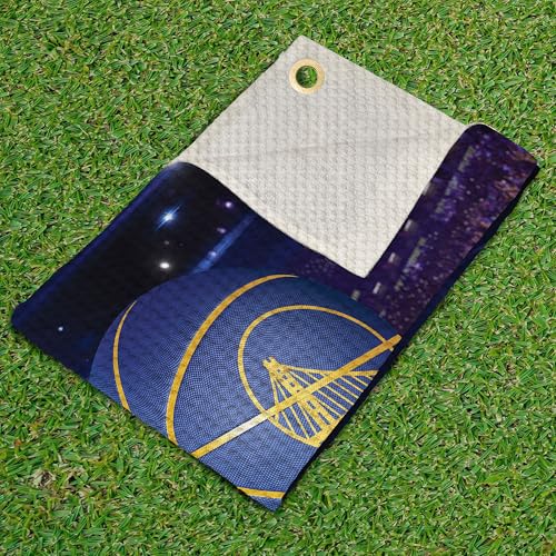 NBA Golf Towel - Microfiber Waffle Fabric - Golden State Warriors