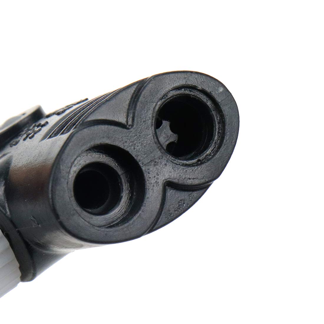 AUTUT 2 Pcs Black Plastic Dual Head Bike Bicycle Pump Head Nozzle Hose Adapter Connector