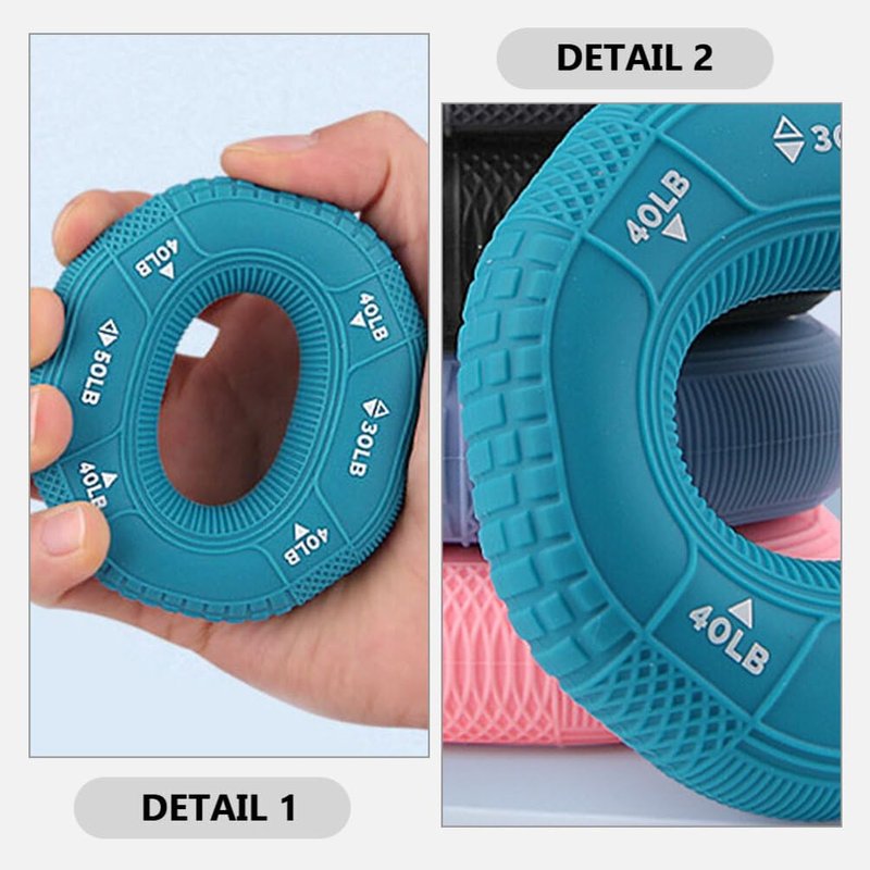GANAZONO Hand Grip Strengthener Silicone Finger Trainer for Forearm and Wrist Exercise Portable Grip Circle Massage Ring for Stress Relief and Muscle Development