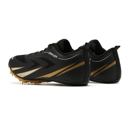 ORRZER Men's Track and Field Shoes Running Spike Women's Cross Country Mesh Breathable Lightweight Durable Youth Sneakers for Big Kids Athletics Black/Gold/White