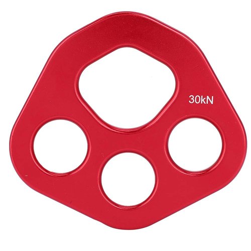 VGEBY Rigging Plate, Lightweight Aviation Aluminum Descender Plate with 4 Holes for Climbers Mountaineers Rescue Operations and Rope Access