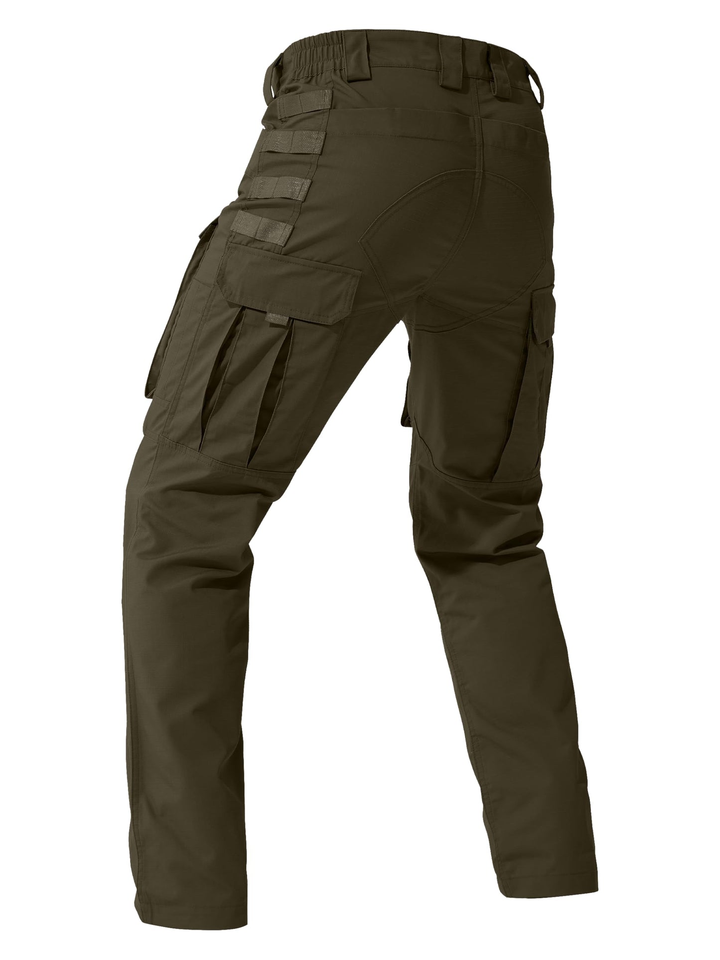FREE SOLDIER Men's Cargo Pants,Tactical Pants for Men Stretch,Durable Ripstop EDC Work Pants for Hiking (Dark Green 38Wx32L)