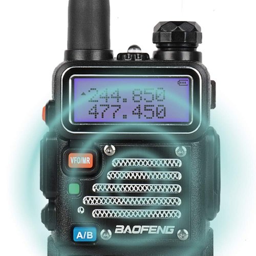 Baofeng x Radioddity UV-5RX3 Tri-Band Radio VHF, 1.25M, UHF Amateur Handheld Ham Two Way Radio Walkie Talkie with Earpiece and Programming Cable