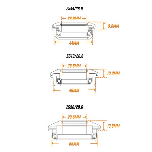 Funn Descend Upper Headset ZS49/28.6, Zero Stack Angular Contact Bearing Upper Headset, Alloy Bike Headset for Mountain Bike, BMX Bike, Road Bike and Gravel Bike