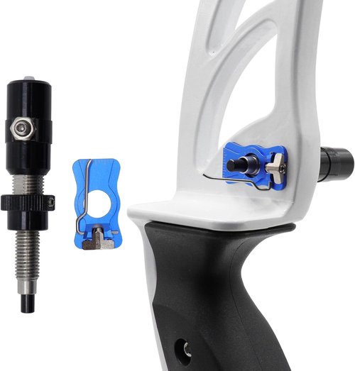 Archery Arrow Rest - Adjustable Magnetic Plunger with Pressure Button for Recurve & Longbow