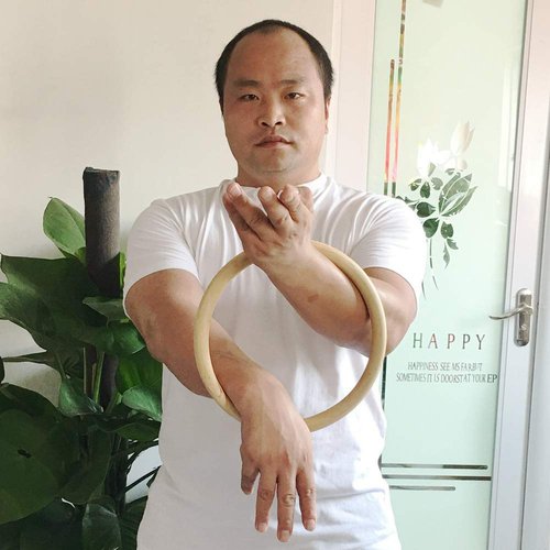 HYFAN Training Ring for Wing Chun Kung Fu Sticky Hand Strength Physical Exercise Rattan Ring for Tai Chi Yewen