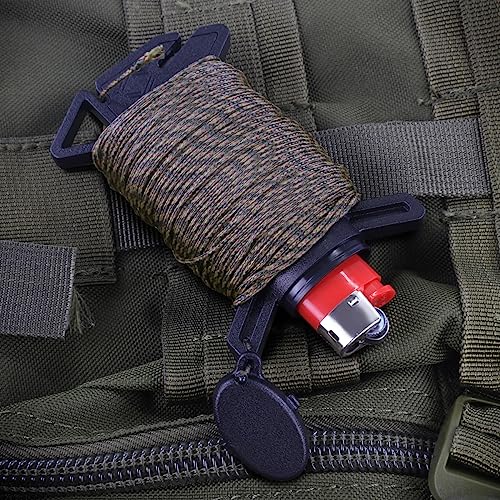 Atwood Rope Ready Rope Micro Cord Dispenser Black 125ft 100lb Survival Tool