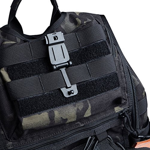 Molle Clip Strap Attachments Buckle Tool - Black, 6 PCS