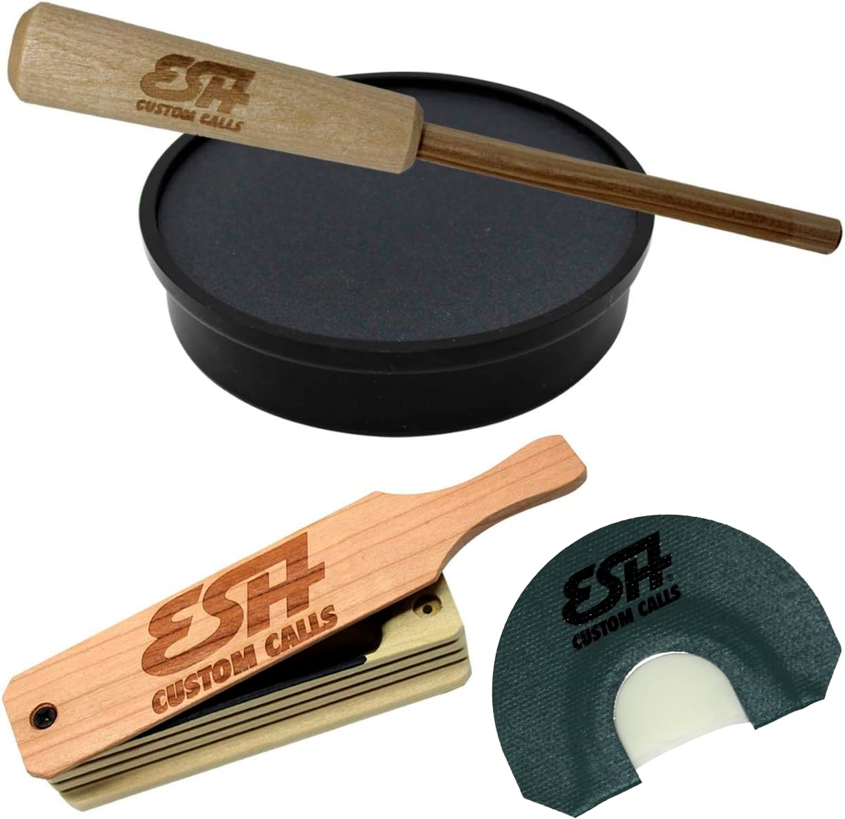 ESH Turkey Calls Starter Pack – All-Weather Turkey Box Call, Slate Pot Call & True Two Turkey Mouth Call – Complete Turkey Hunting Call Kit for Beginners & Experienced Hunters