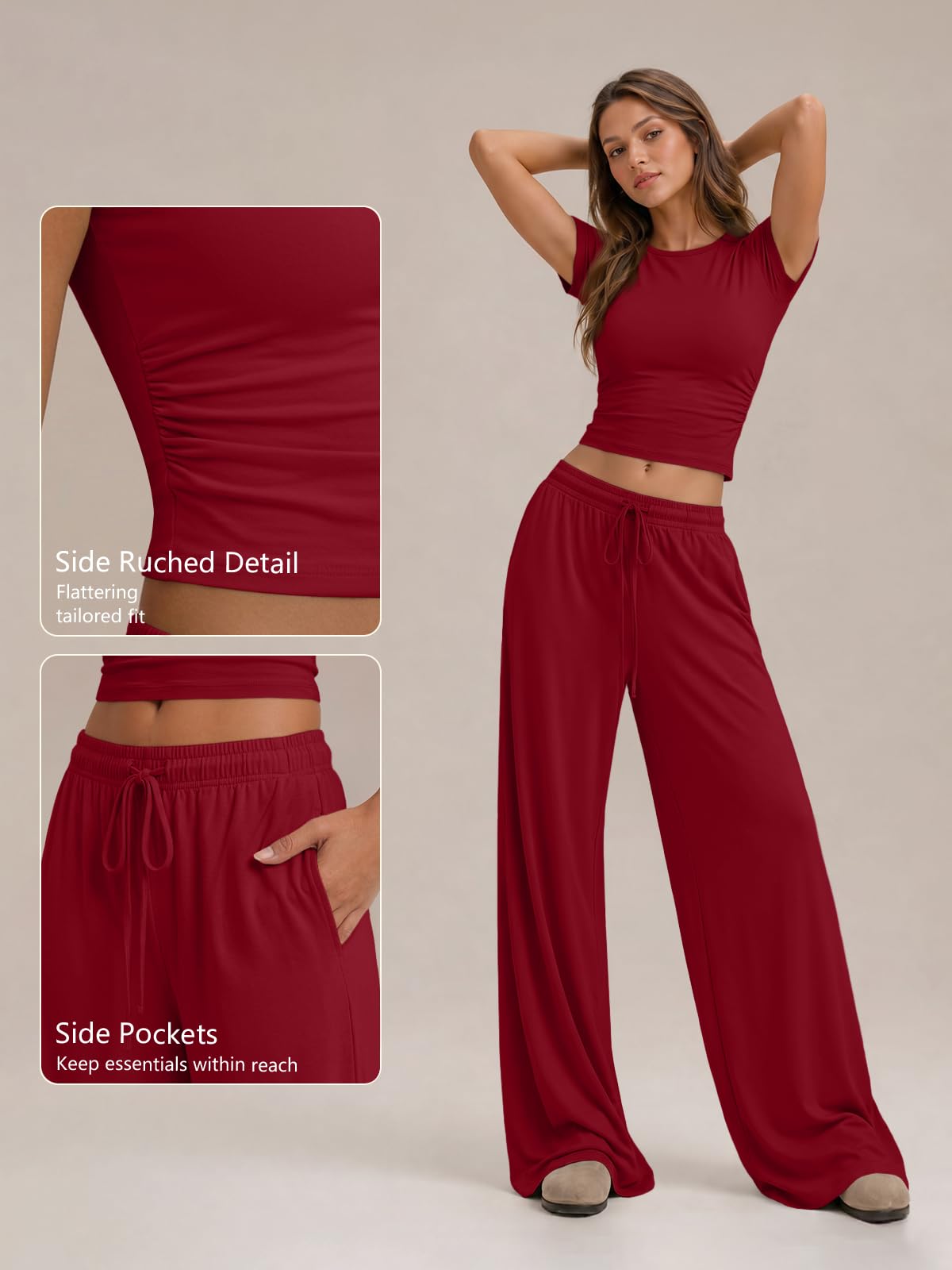 Trendy Queen Women's 2 Piece Matching Summer Lounge Set with Pockets