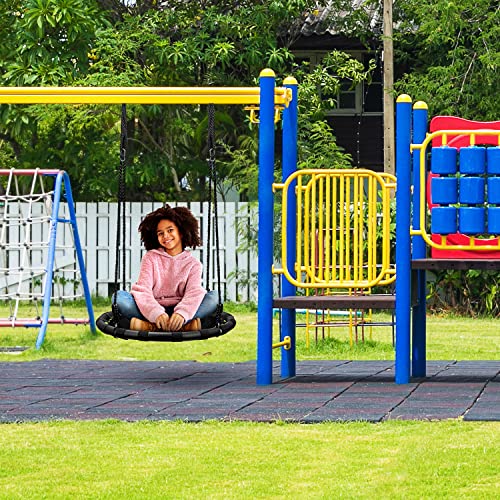 Sorbus Saucer Swing 24 Inch Heavy-Duty Outdoor Kid’s Spinner Swing Black