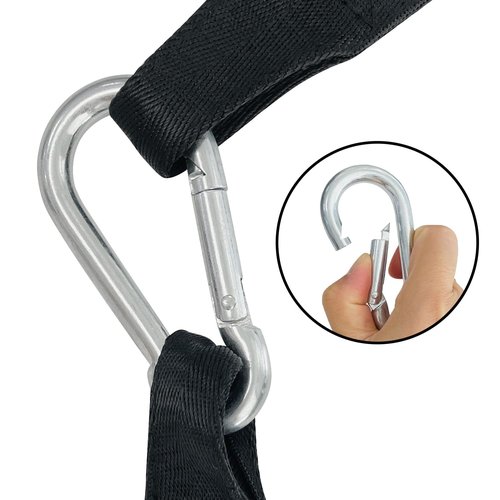 SUGOOE Hanging Ab Straps for Core Strength and Abdominal Training with 2 Rust-Resistant Carabiners, Pull Up Straps for Ab Workouts at Home and Gym (Pair)