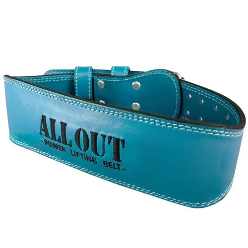 ALLOUT Power Lift Belt, Leather Belt, Lifting Belt, Uses Premium Cowhide Cowhide, First Landing in Japan (Blue, Medium)