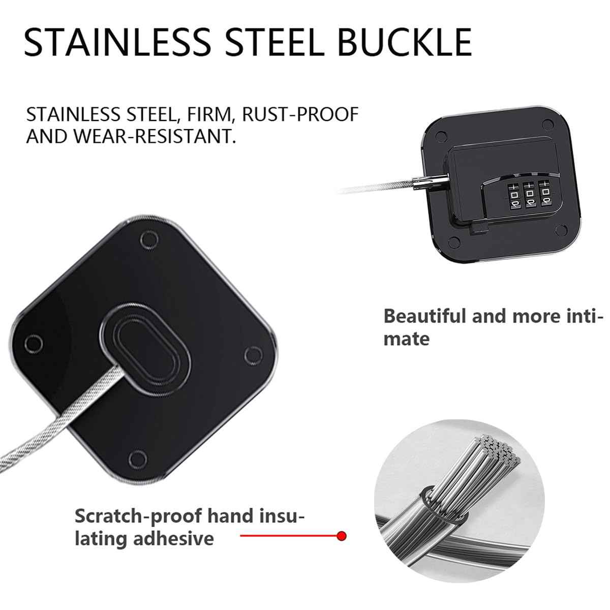 KIZZHISI Refrigerator Lock (2 Pack), Heavy Duty Combination Fridge Lock, for Fridge, Cabinets, Window, Drawers and Child Safety Cabinet Locks, Strong Non-Marking Adhesive No Drilling (Black)