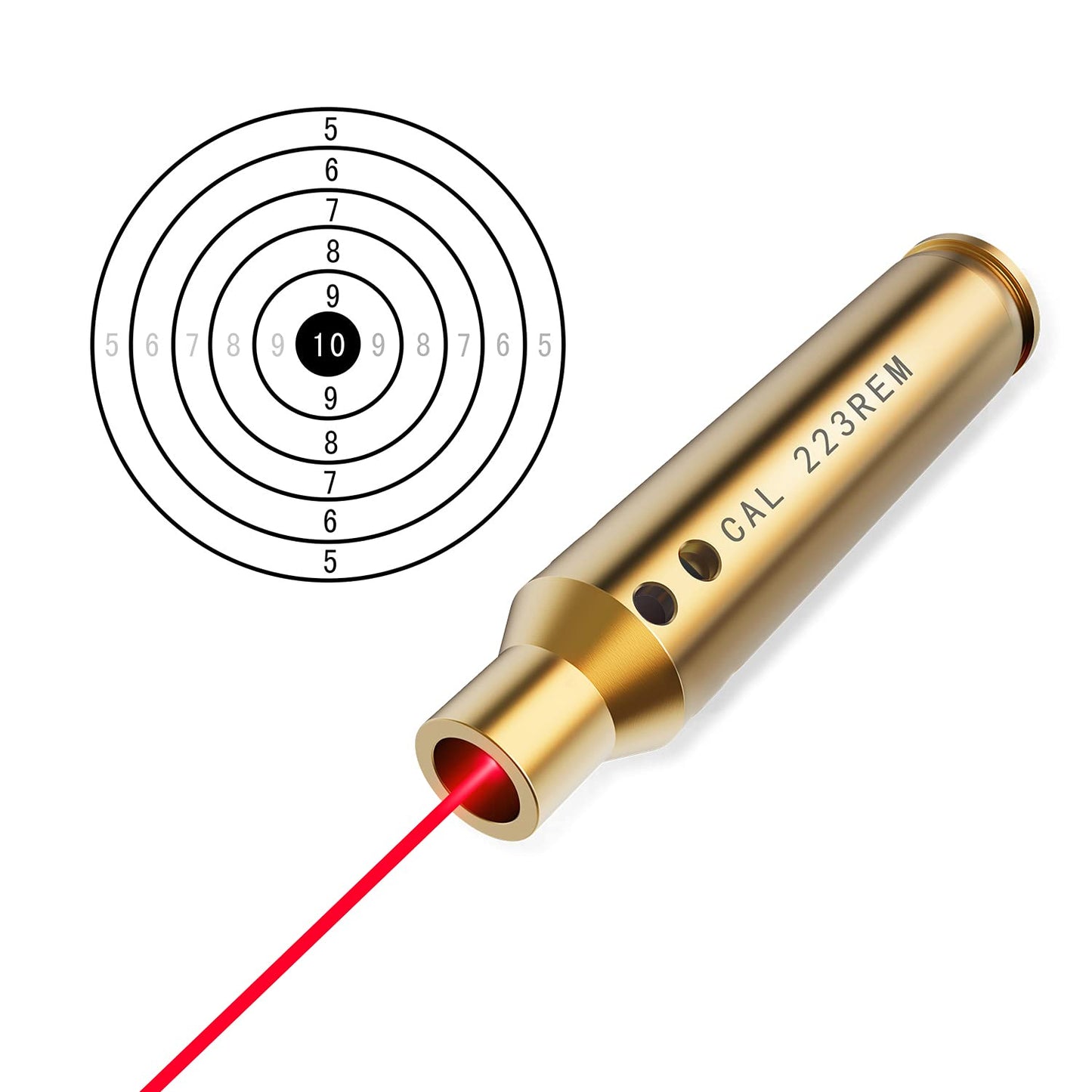 Marmot Bore Sight Cal .223 Rem 5.56mm Boresight 223 Bore Sight NATO Laser Boresighter for Cal 223 556 with 3 Sets of Batteries