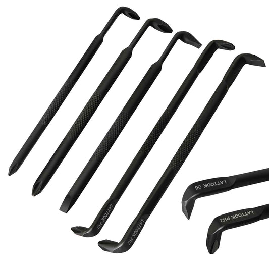 LATTOOK Right Angle Offset Screwdriver Set, 5PCS 90 Degree Z-Type & L-Type Double End Low Profile With Phillips and Slotted for Tight Narrow Space