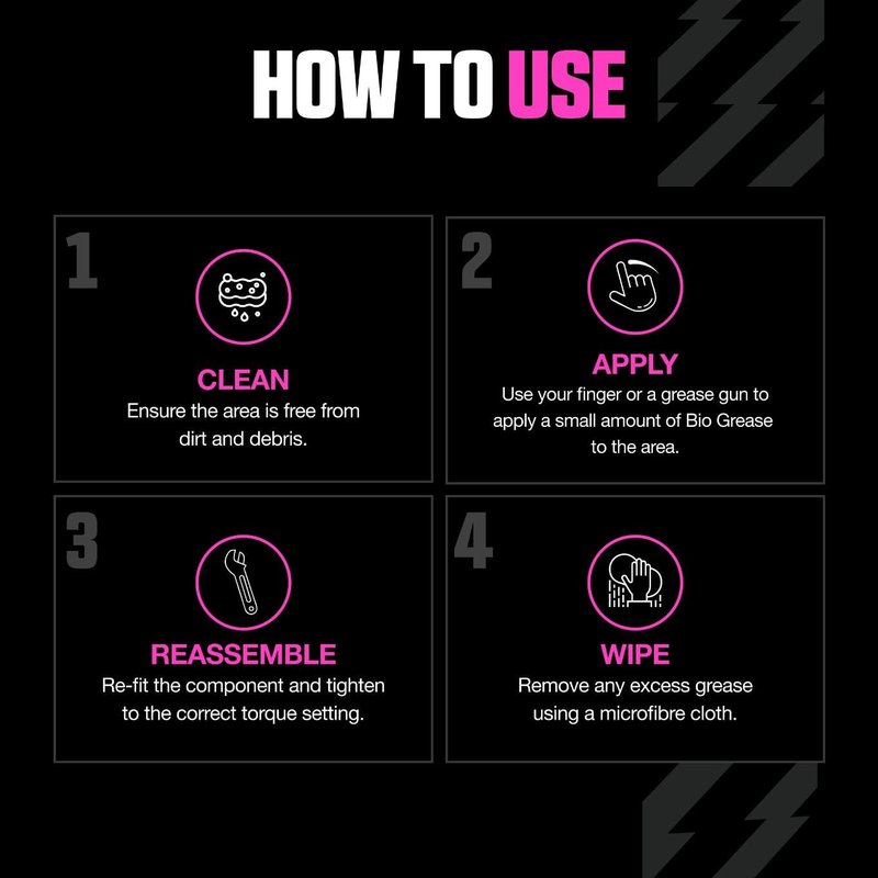 Muc-Off Bio Grease, 150g - Biodegradable Bike Grease for Pedals, Bearings and Components - Water-Resistant Bike Assembly Grease