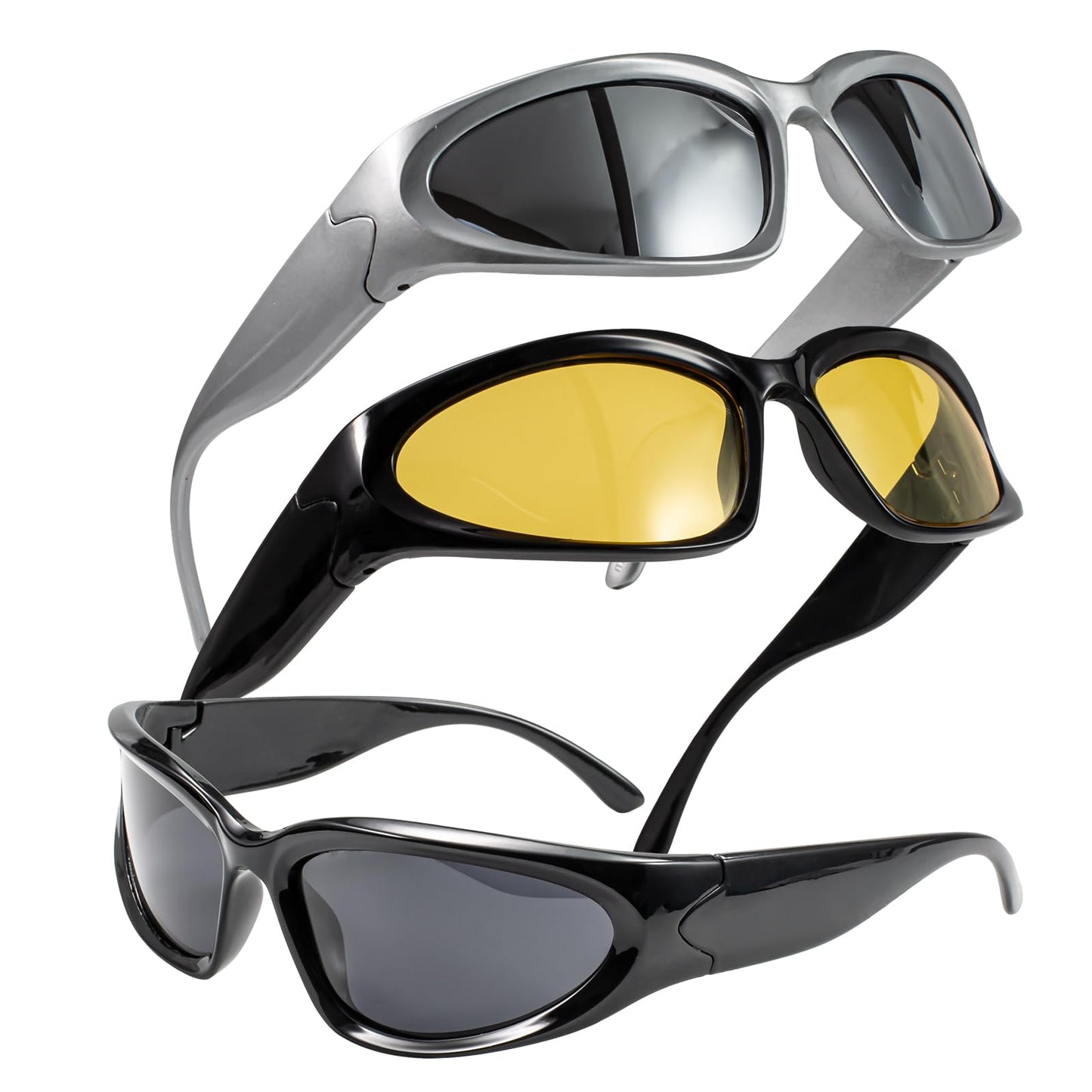 WEMOOTANTS Polarized Wrap Around Sunglasses Men Women for Sport Cycling, Night Driving Glasses