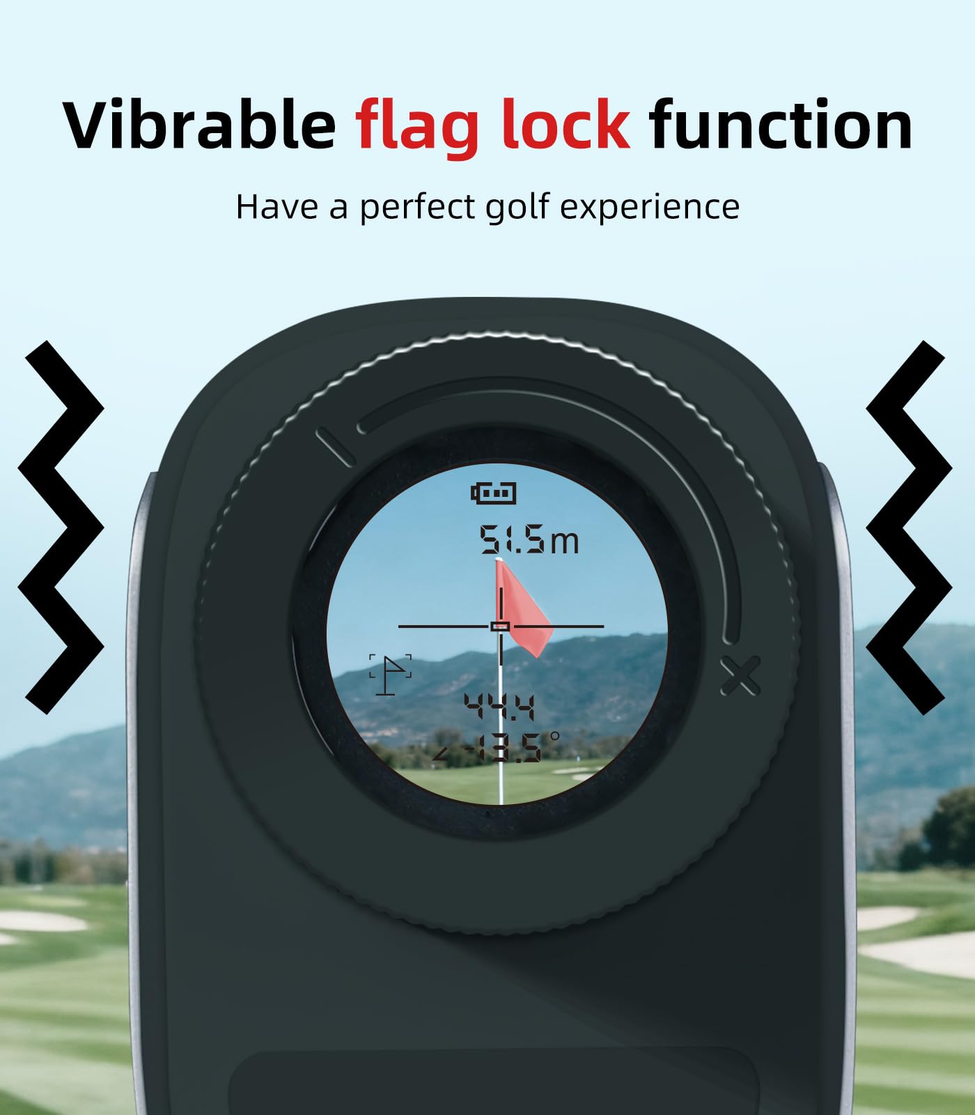 REVASRI Range Finder Golf Rangefinder with Slope, 1000 Yards Golf Range Finder with Magnetic, 6X Magnification, Flag Locking Vibration, Must Accessories for Golfer