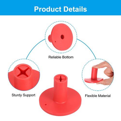 PATIKIL Rubber Golf Tee, 12 Pack 1.4 Inch Golf Practice Tees Training Driving Range Tee Stable Golf Ball Holder for Outdoors Indoors Hitting Mat, Red