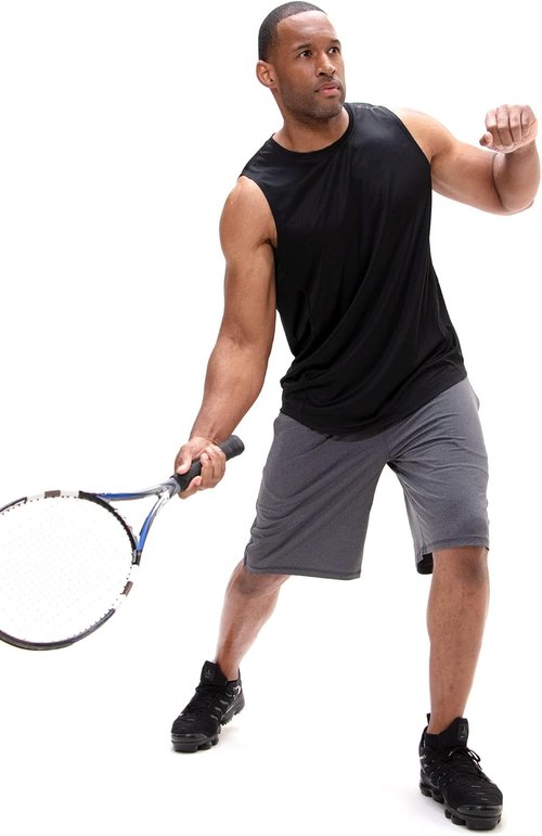DEVOPS Men's Sleeveless Gym Tank Top - Relaxed-Fit Workout Loungewear for Comfort