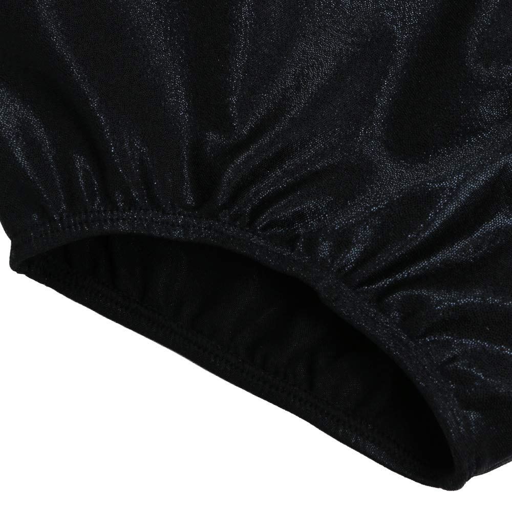 BAOHULU Gymnastics Leotards for Girls Shiny Jewels Kids Athletic Apperal Dance Outfit B199_Black_12A