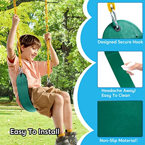 Heavy Duty Green Swing Seat with 66" Chain - Kids Outdoor Play